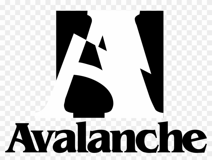 Avalanche Logo Black And White - Graphic Design Clipart #4009095