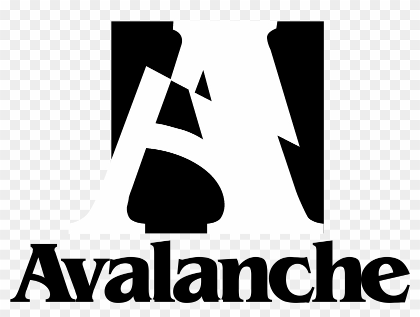 Avalanche Logo Black And White - Graphic Design Clipart