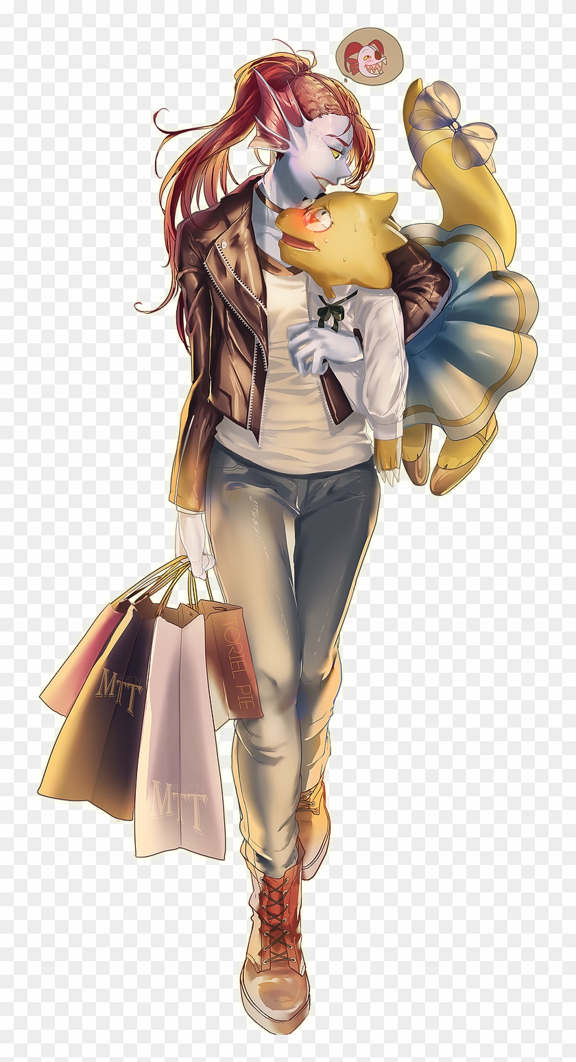 Alphys X Undyne - Cartoon Clipart