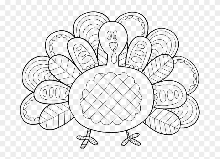 Turkey Feathers Coloring Sheet 6 By Monica - Easy Drawing Thanksgiving Coloring Pages Free Clipart #4010216