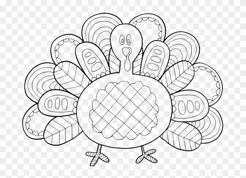 Turkey Feathers Coloring Sheet 6 By Monica - Easy Drawing Thanksgiving Coloring Pages Free Clipart