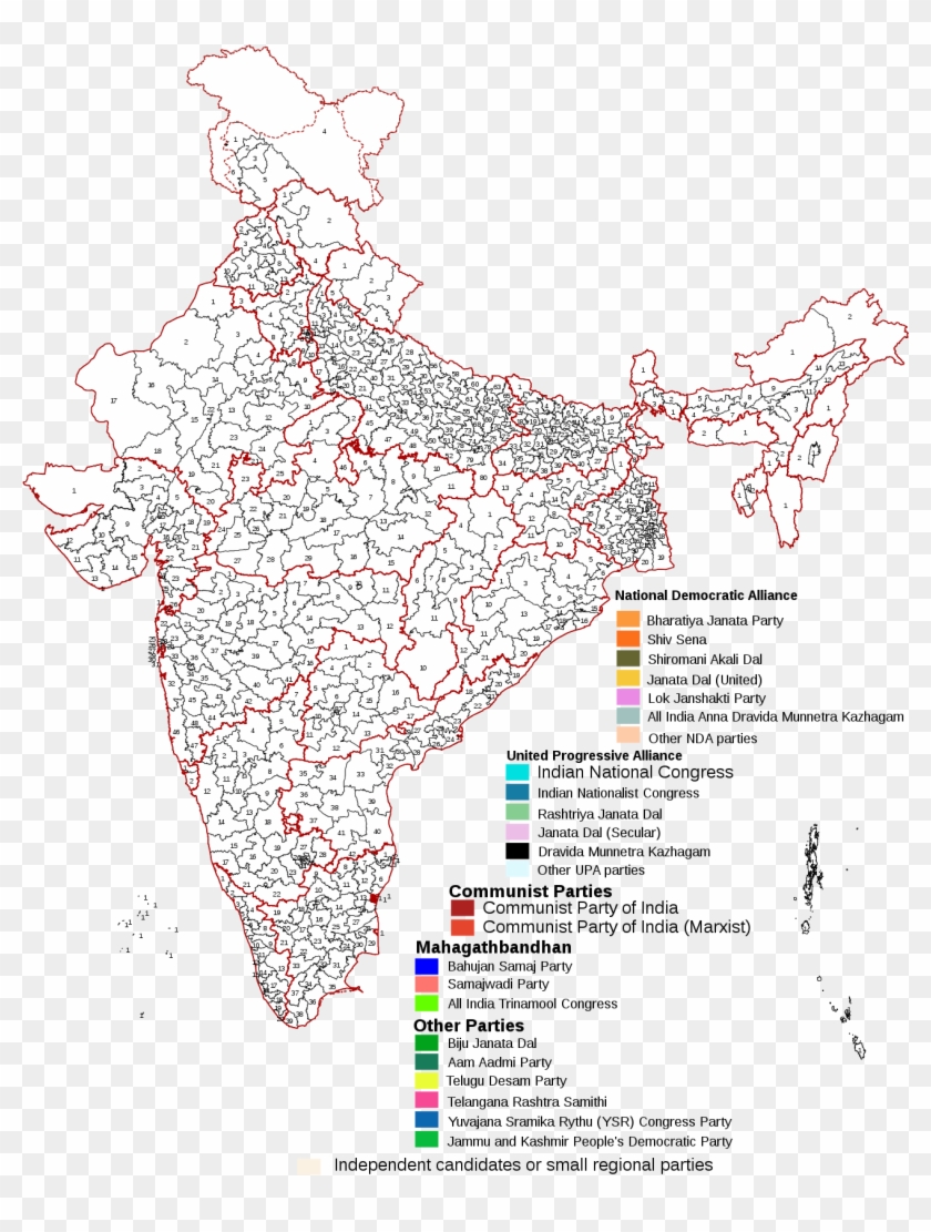 Indian General Election - Lok Sabha Election 2019 Total Seats Clipart #4010454