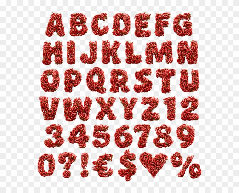 Red Hot Chili Pepper Font Clipart #4010662