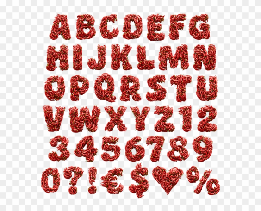 Red Hot Chili Pepper Font Clipart