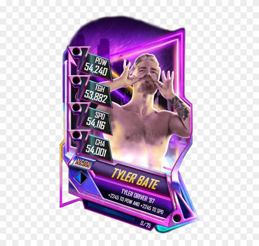 Supercard Tylerbate S3 15 Summerslam17 Supercard Tylerbate - Wwe Supercard Neon Cards Clipart #4010799