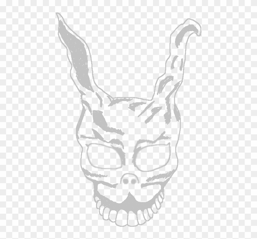 Donnie Darko Bunny - Donnie Darko Frank Outline Clipart #4010947