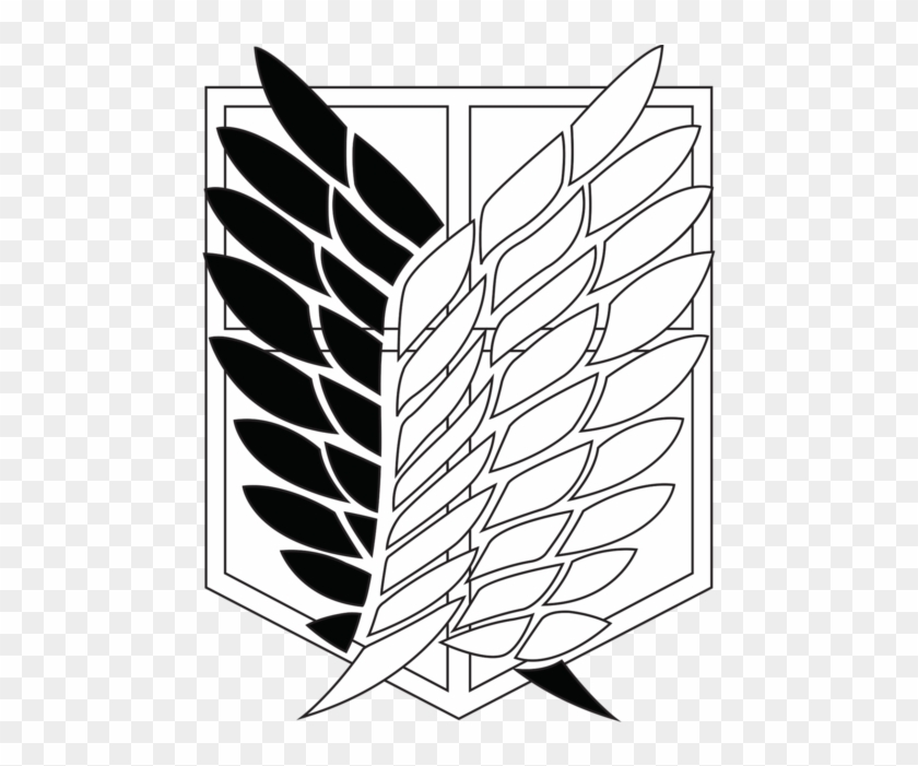 Hotshotchunk - Wings Of Freedom Attack On Titan Black Clipart #4012008