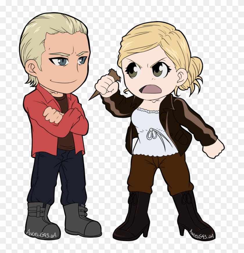 Spuffy Chibis By Hitantenshi Spike Buffy, Buffy The - Buffy Spike Chibi Clipart #4012181