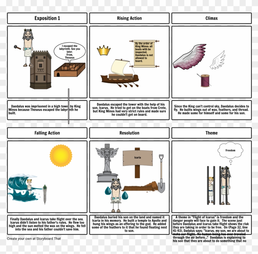 The Flight Of Icarus - Web Design Website Storyboard Clipart #4012525