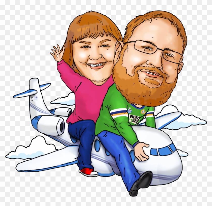 Jpg Black And White Download Couple Vector Caricature - Cartoon Clipart