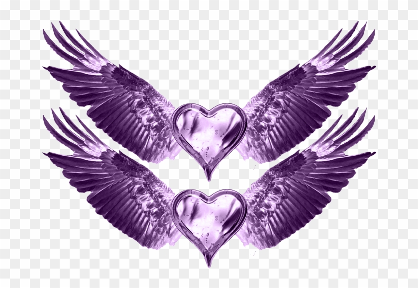 Welcome To Cocreation - Png Heart With Purple Wings Wings Clipart #4012705