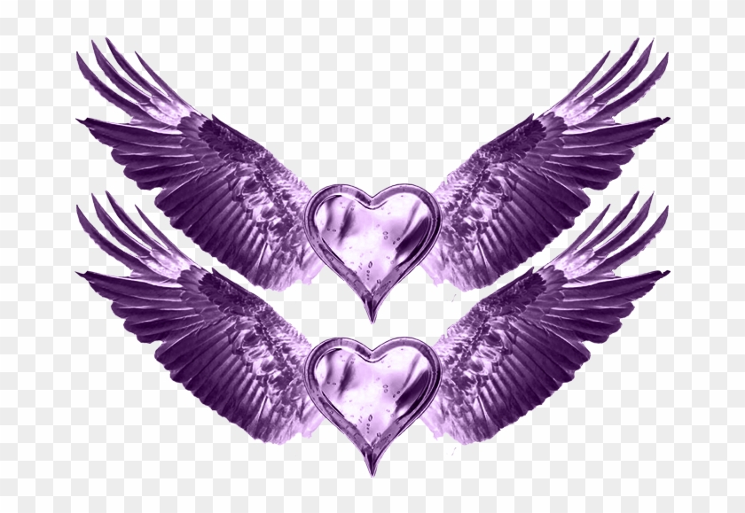 Welcome To Cocreation - Png Heart With Purple Wings Wings Clipart