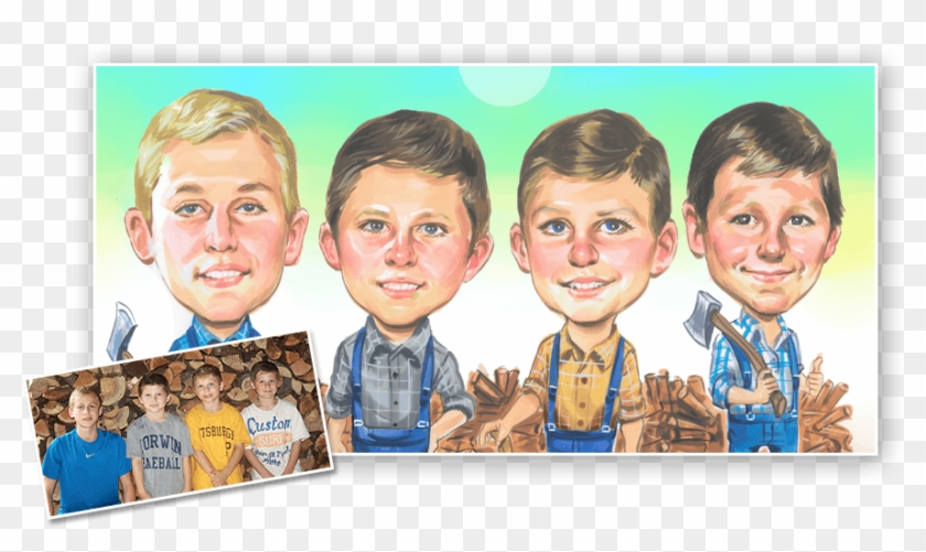 Photo To Lumberjack Caricature - Poster Clipart