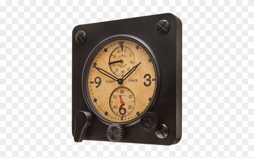 Flight Timer Wall Clock Black - Quartz Clock Clipart #4013305