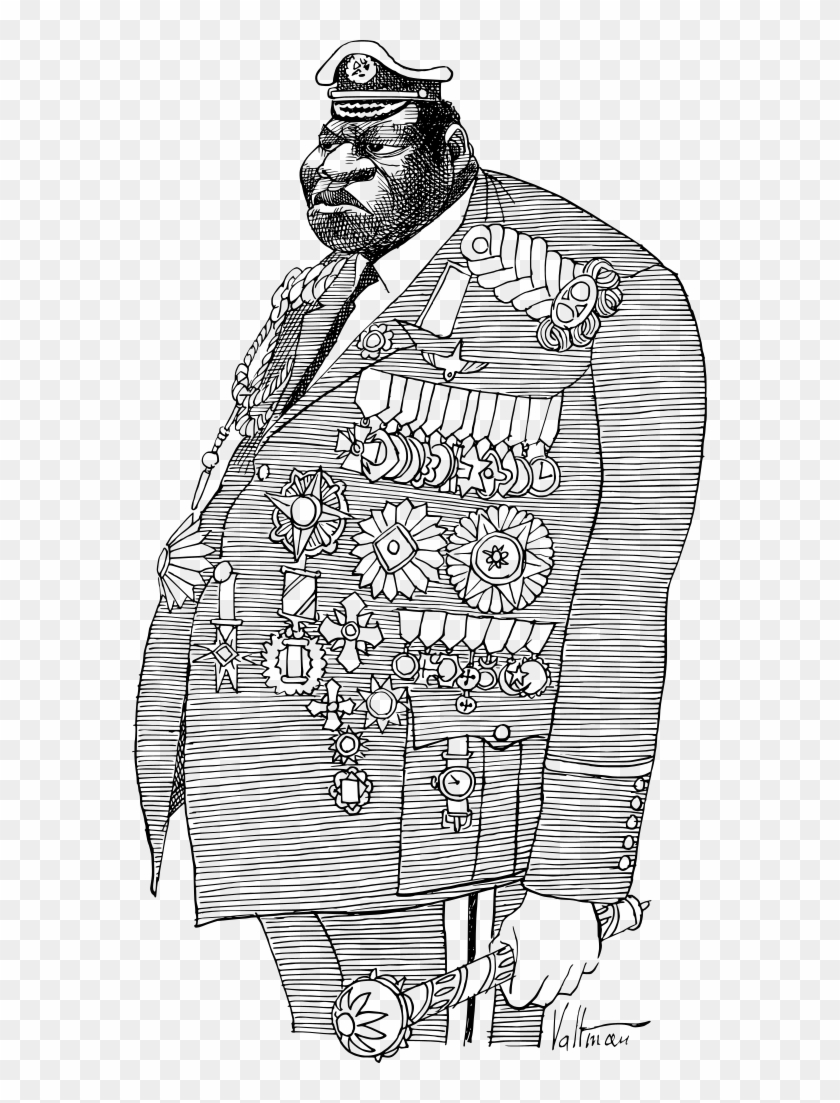 Idi Amin Caricature - Idi Amin Dada Propaganda Clipart