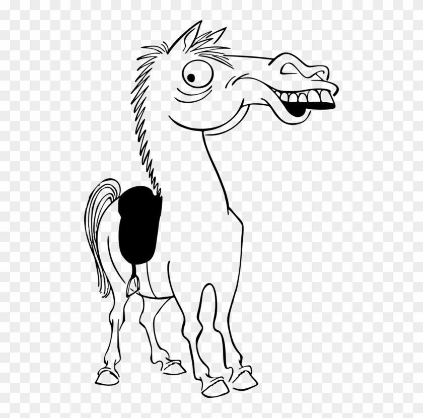 American Quarter Horse Caricature Arabian Horse Drawing - Caricature And Cartoon Drawings Clipart #4013373