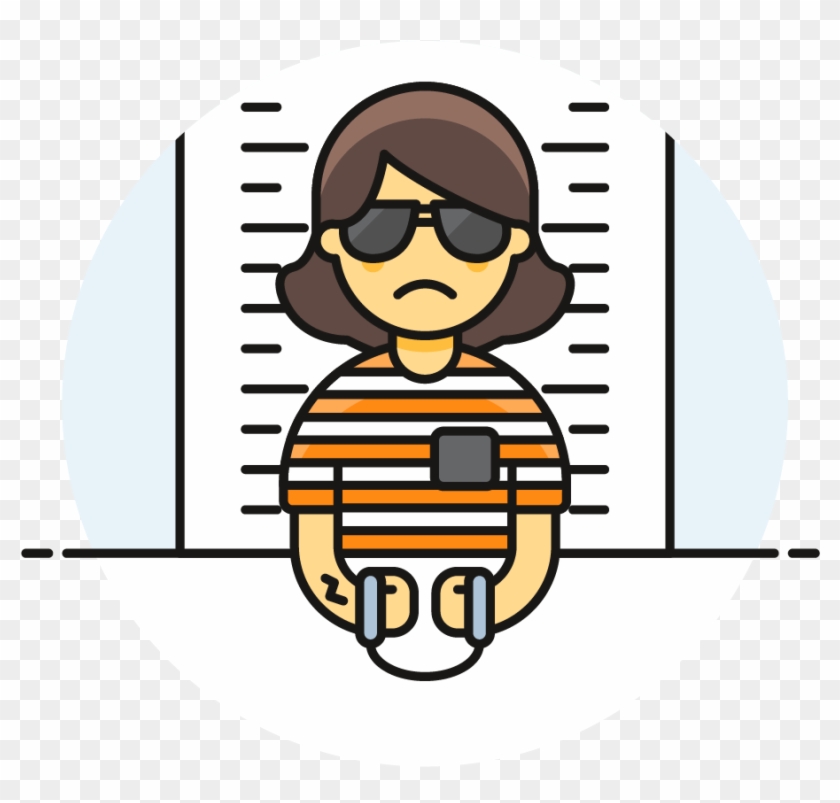 115 Prisoner Female Asian - Cartoon Clipart