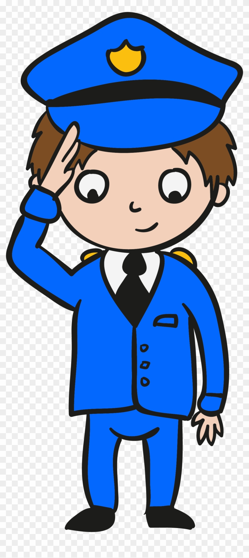 Clipart Free Stock Police Officer Alarm Device Cartoon - 手繪 警察 - Png Download