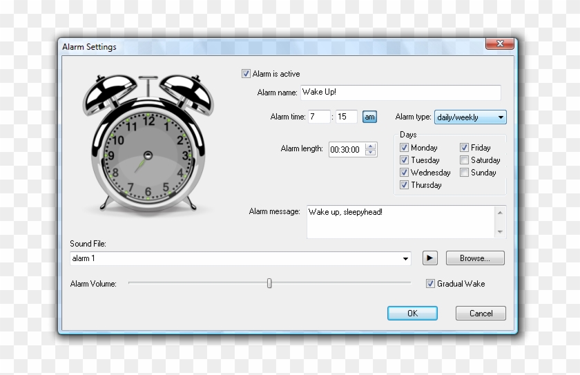 Analogue Alarm Clock - Clock Alarm Ringing Gif Png Clipart #4013947
