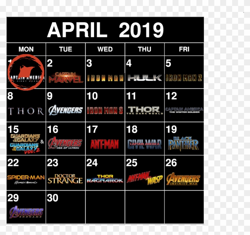 Calender01 - Marvel Studios Clipart #4014210