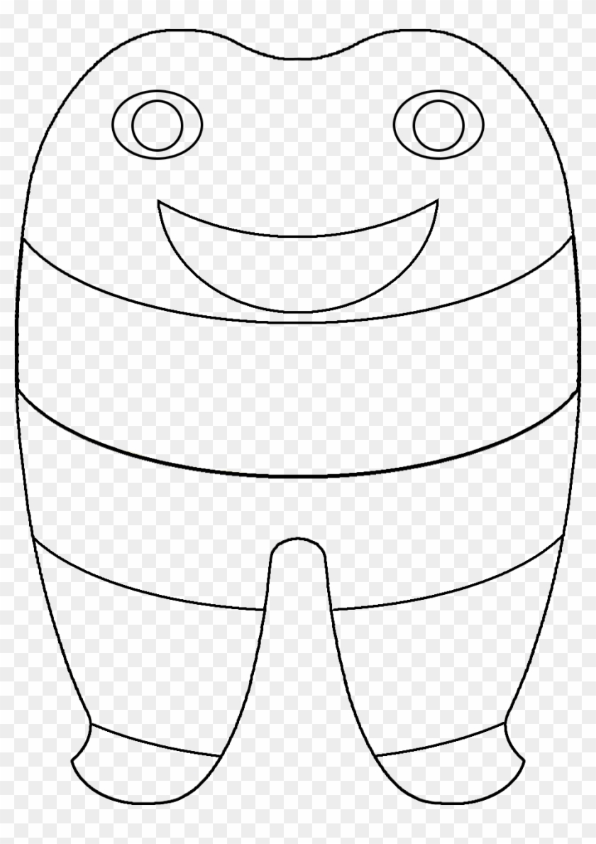 Tooth Template - Line Art Clipart