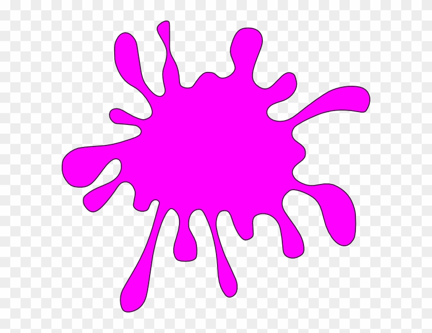 Pink Splat Clip Art At Clker - Red Paint Splatter Clipart - Png Download #4014625