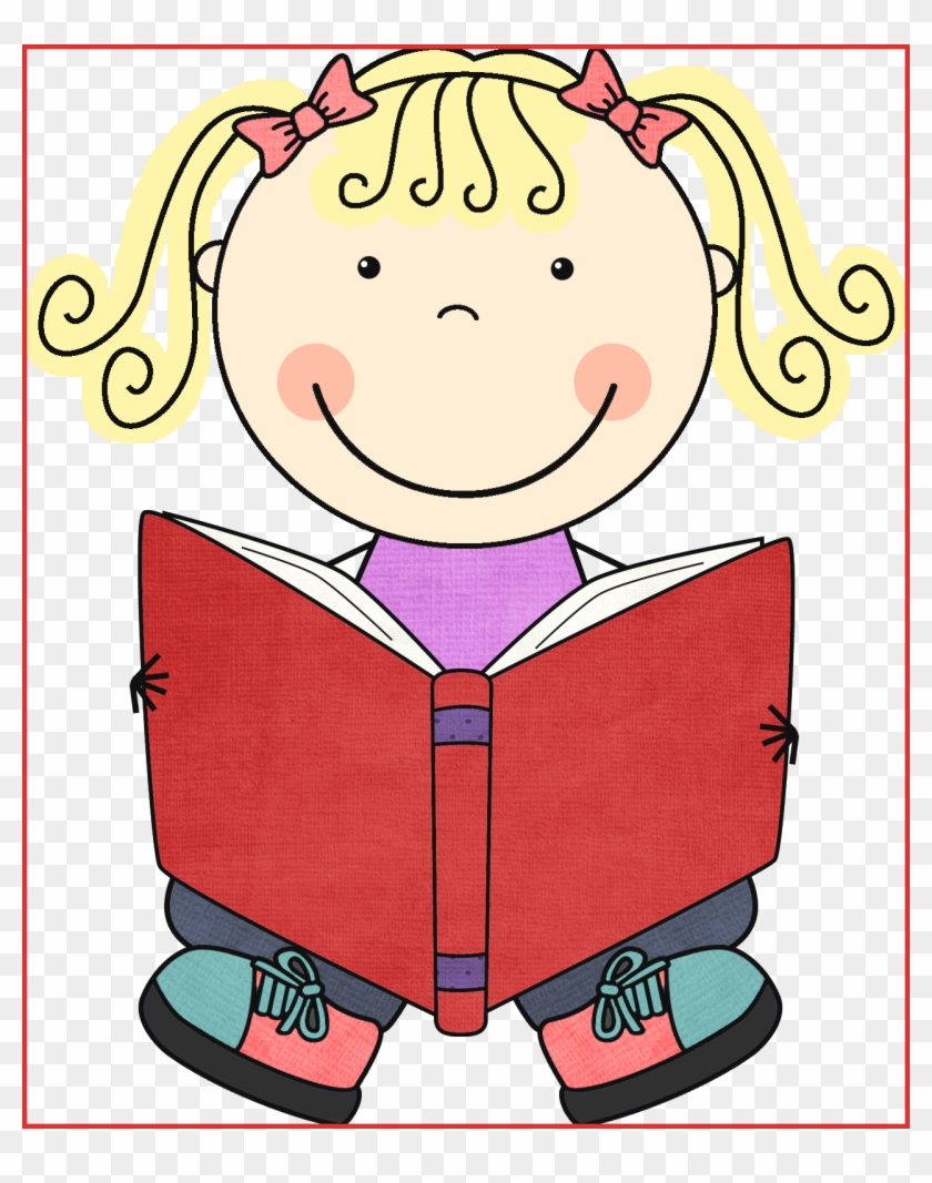 Kid Reading Reading Books Clipart - Reading A Book Clip Art - Png Download #4015052