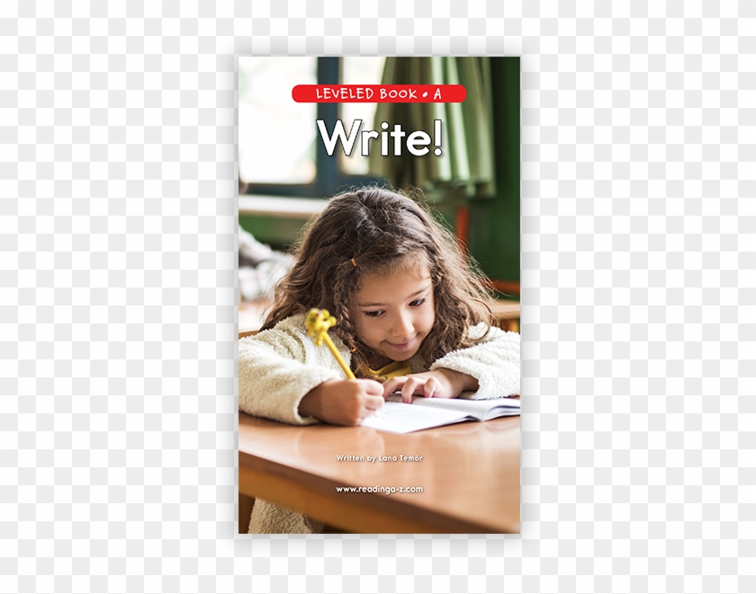 Write - Little Girl In School Clipart
