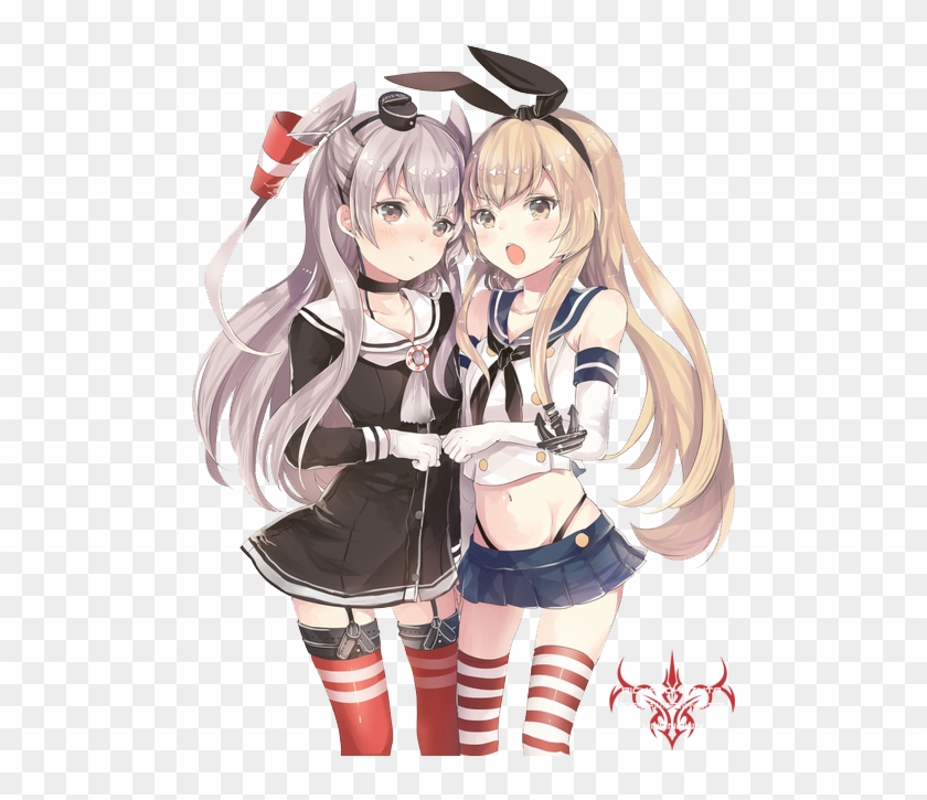 Shimakaze ~<3pic - Twitter - Com/csjsyeirf7 - Kancolle Shimakaze And Amatsukaze Clipart