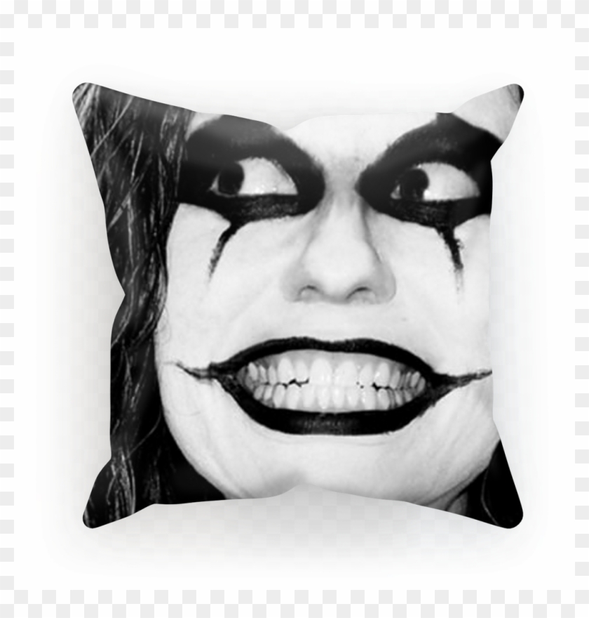 Scary Clown Face Cushion - Crazy Women Clipart #4015748