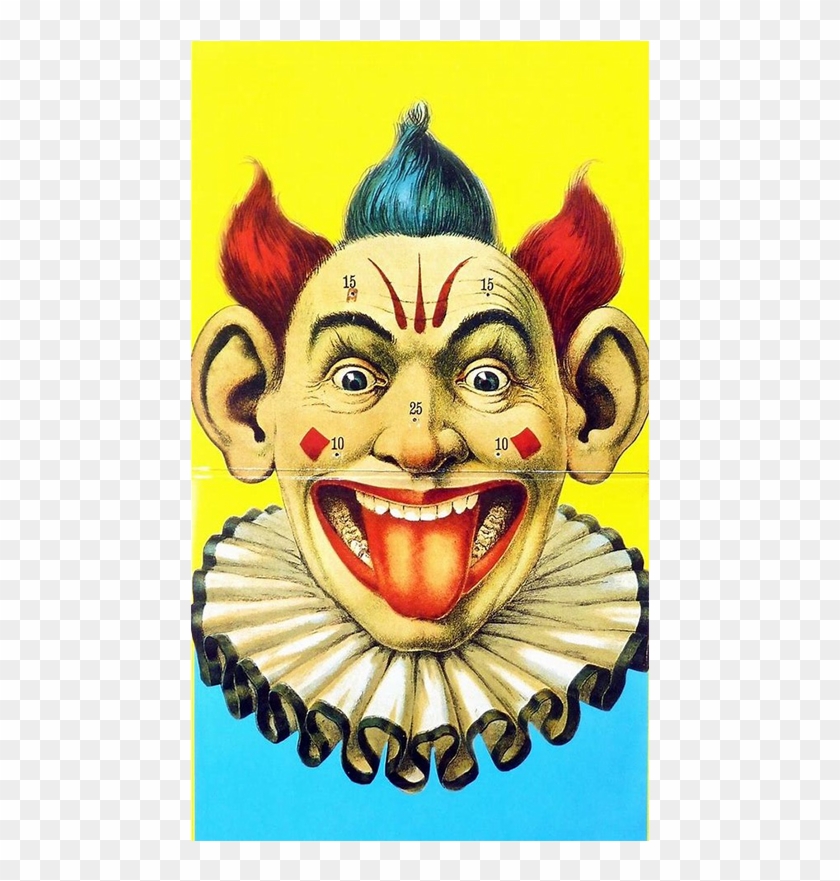Pretty Pasta Company - Vintage Creepy Clown Illustration Clipart