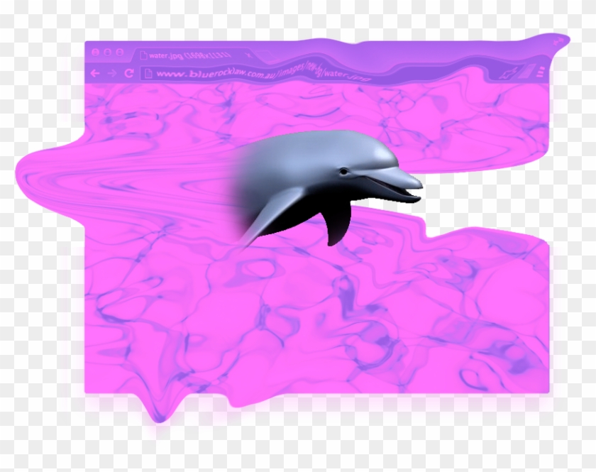 Lean Dolphin Intaes Vaporwave - Common Bottlenose Dolphin Clipart #4016086