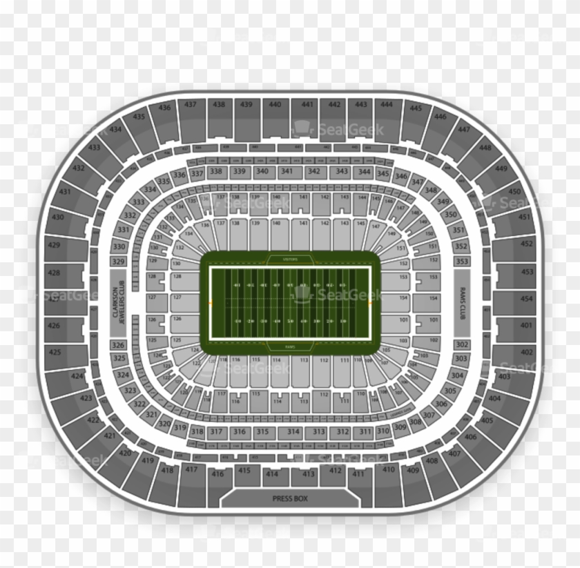 Best Solutions Of Rams Seating Chart Perfect Los Angeles - The Dome At America's Center Clipart #4016747