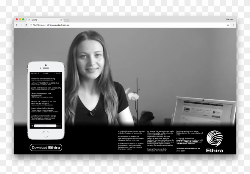 Amalia Ulman's Ethira Was A Social Media Platform For - Iphone Clipart #4017162