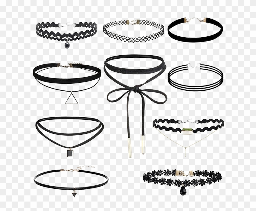Black Leather Choker Kawai - Different Styles Of Chokers Clipart