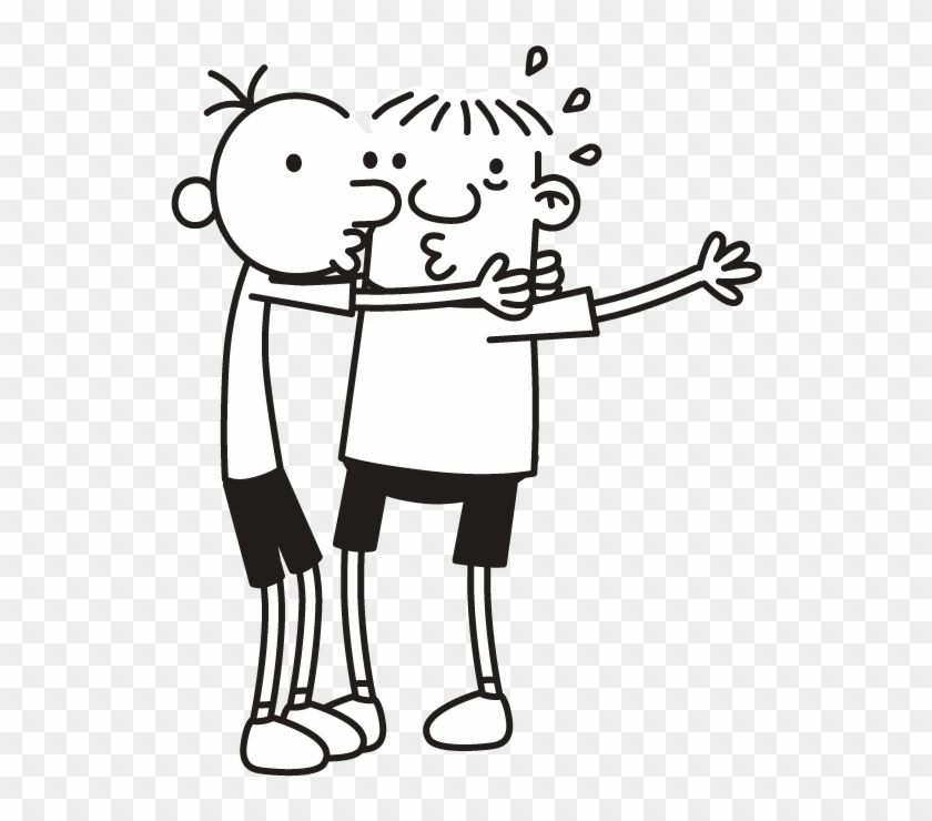 Better Greg And Rowley Kiszing Clipart - Greg Heffley And Rowley Jefferson - Png Download