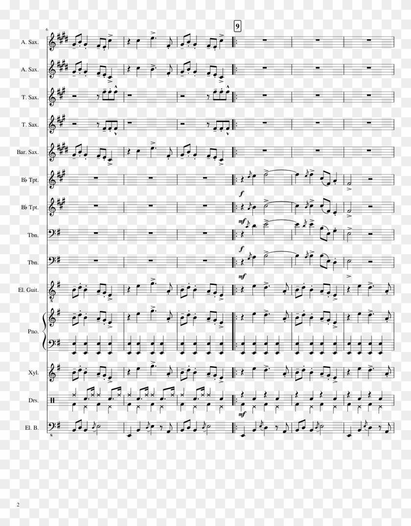 Wily Stage 1-2 Sheet Music Composed By Some Sort Of - Mega Man 6 Dr Wily Stage Sheet Clipart #4018419