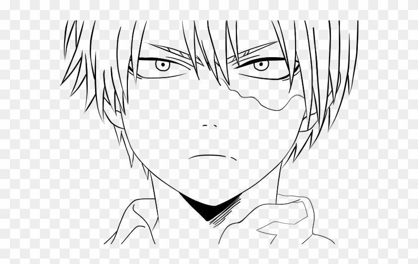 Todoroki Lineart - Shoto Todoroki Lineart Clipart