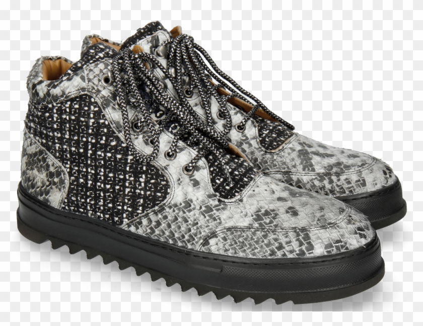 Sneakers Max 1 Snake Tweed Black White - Melvin Hamilton Max1 Sneaker Clipart