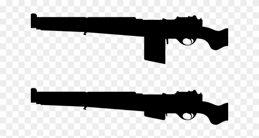 Guns Silhouette Cliparts - Military Gun Clipart - Png Download