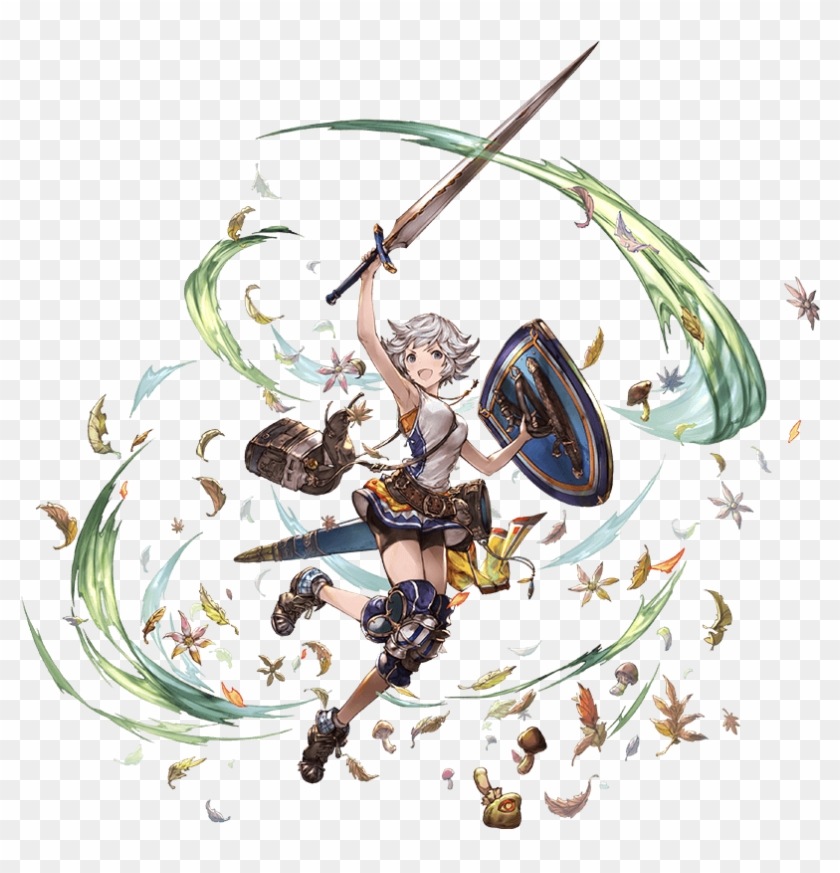 Belt Dress Farrah Full Body Granblue Fantasy Grey Eyes - Farrah Granblue Clipart