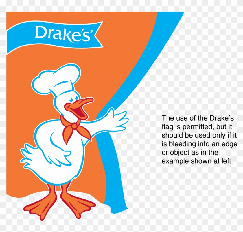 Drake's Flag Image Usage - Drakes Cakes Clipart #4021336
