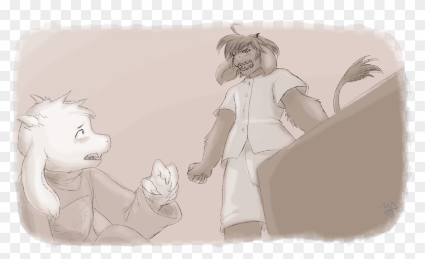 Asriel's Throat Was Constricted - Illustration Clipart #4022032
