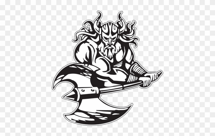 Printed Vinyl Black White Viking Warrior Black And White Viking Clipart 4022364 Pikpng