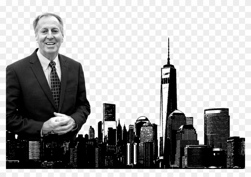 A Man In A Suit, His Hands Folded - Skyscraper Clipart #4022691