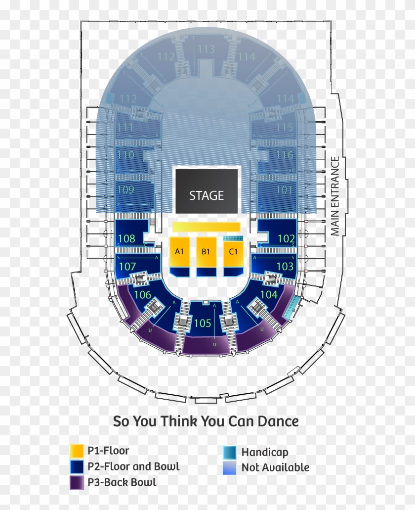 %event Map% - Prospera Place Detailed Seating Chart Clipart