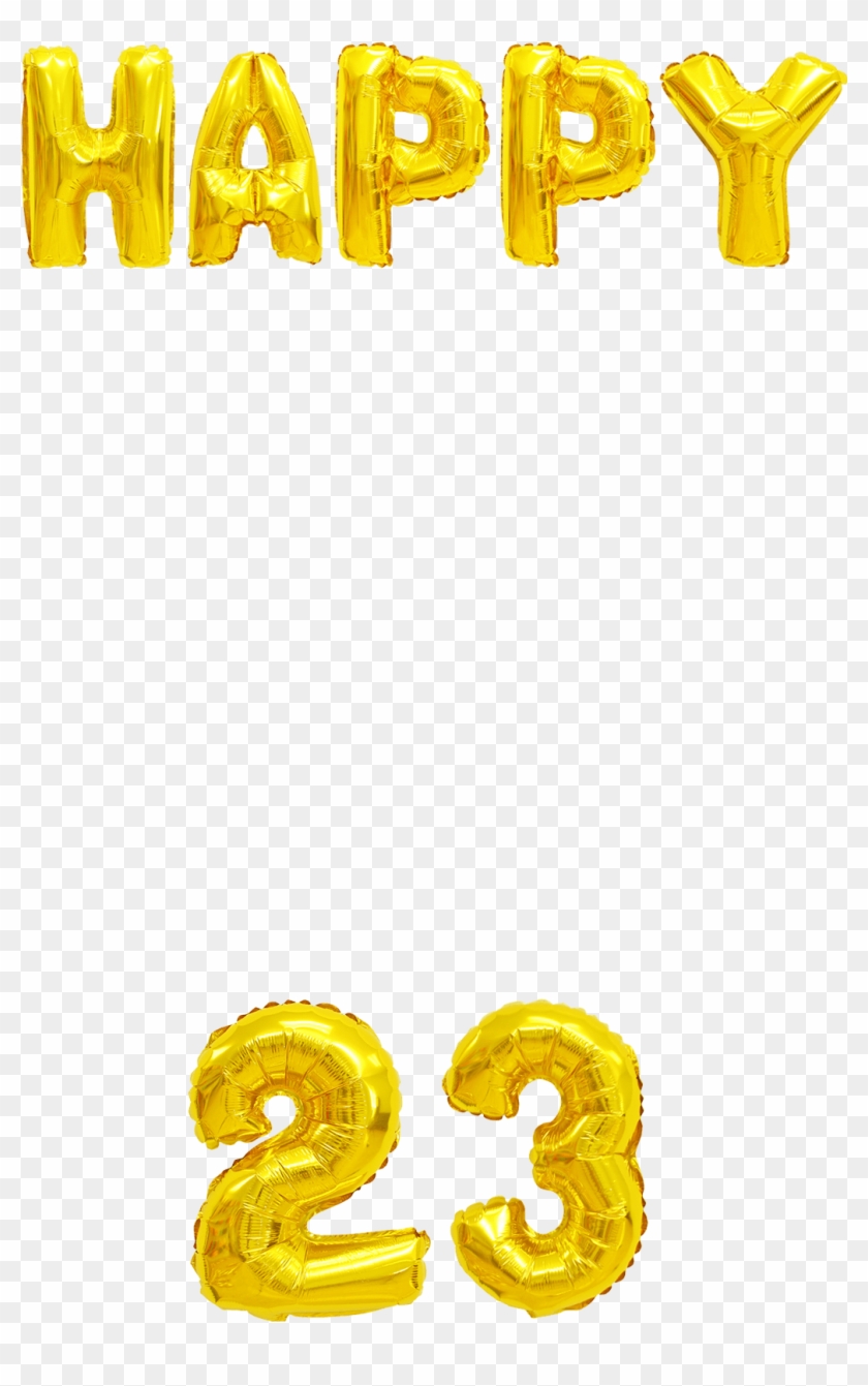 Gold Balloons 23rd - Happy 23rd Birthday Png Clipart #4024340