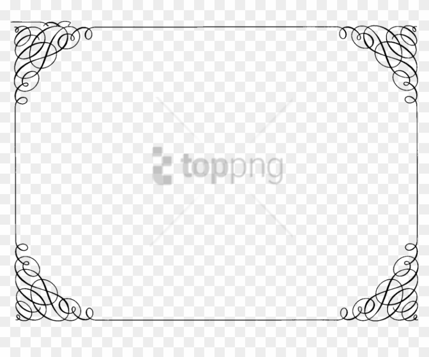 Free Png Ornate Curly Border Png Image With Transparent - Free Certificate Border Png Clipart #4024537