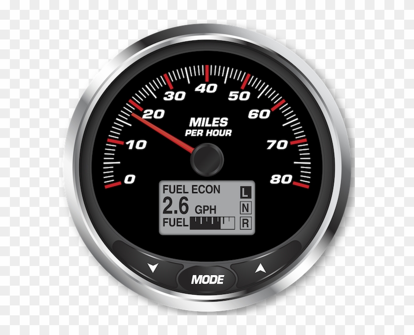 Vector Transparent Gauge Vector Motorcycle Meter - Speedometer Clipart #4024682