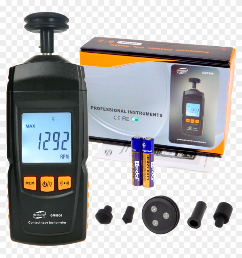 Contact Tachometer Rmp Meter With Lcd - Miernik Obrotów Clipart #4024715
